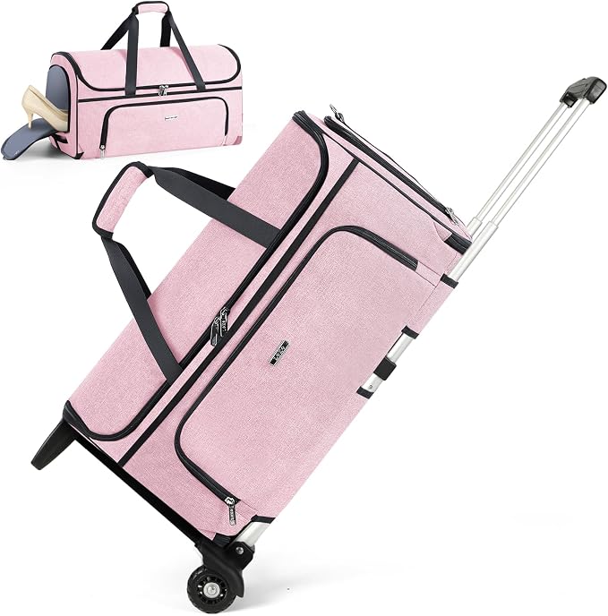 Garment Bags with Wheels, Garment Convertible Weekender Bags, Large Garment Bags by Lekespring