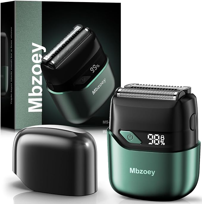 Electric Foil Shavers for Men, Mini Electric Razor, Compact Face Shaver by Mbzoey
