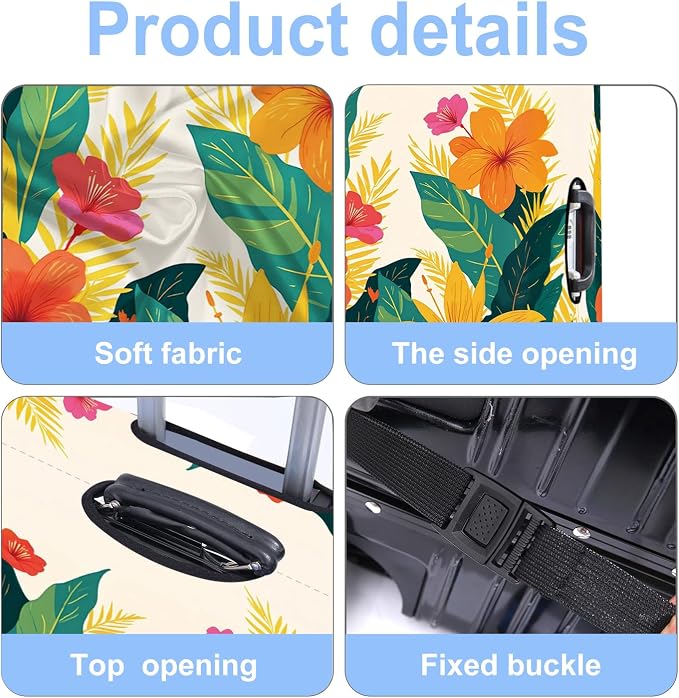 Luggage Cover Washable Suitcase Protector Anti-Scratch, Stretchable Fit - Image 4