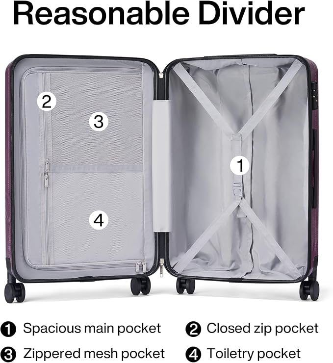 Hanke 24 Inch Luggage Suitcases - Image 5