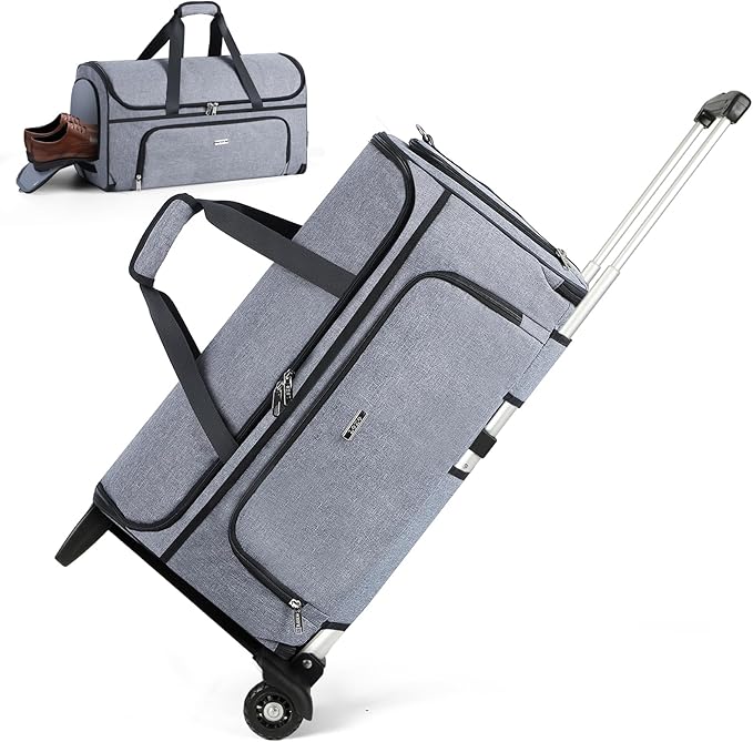 Garment Bags with Wheels, Garment Convertible Weekender Bags, Large Garment Bags by Lekespring