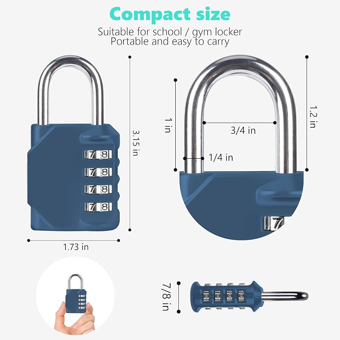 CL11BG Combination Lock, 4 Digit Outdoor Combination Padlock Set Your own - Image 2