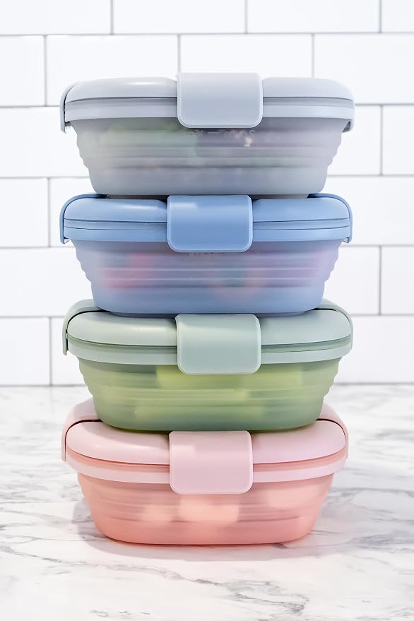 STOJO Collapsible Sandwich Box – 24oz, Reusable Food Storage Container - Image 3
