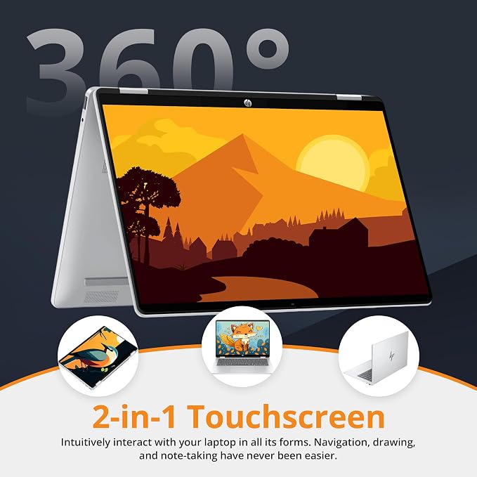 HP OmniBook 5 Flip 2-in-1 14" 2K Touchscreen Laptop, Intel 7 150U, 16GB LPDDR5 - Image 4