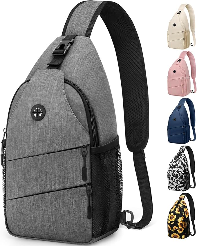 Crossbody Bags for Women Men Trendy Sling Bag Bakpack Casual Chest Bag by Pritent