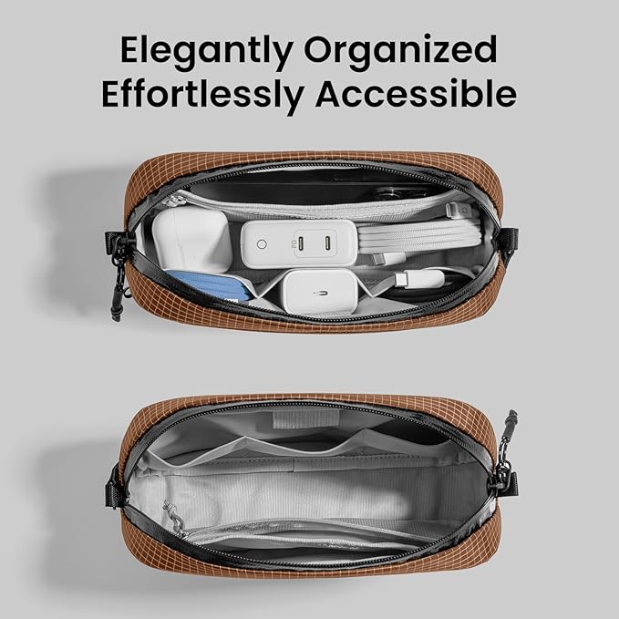 tomtoc Electronics Organizer Travel Case Performance, Water Resistant Bag Cable - Image 5