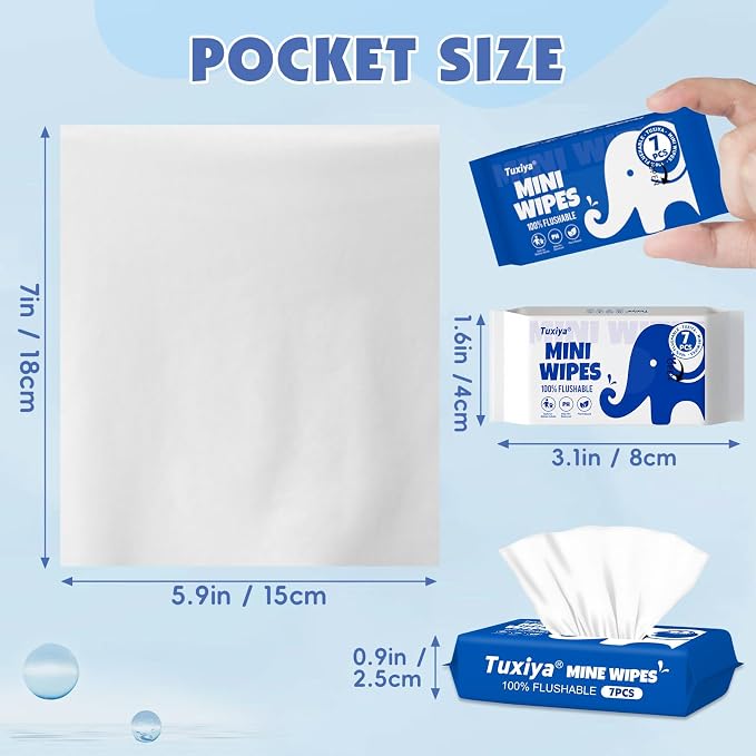72 PackTravel Flushable Wipes - Image 3