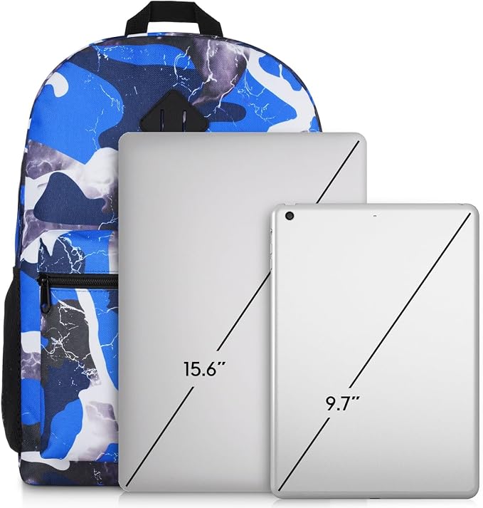School Backpack Stone Textured, Classic Bookbag Men and Teen Boy Schoolbag - Image 6