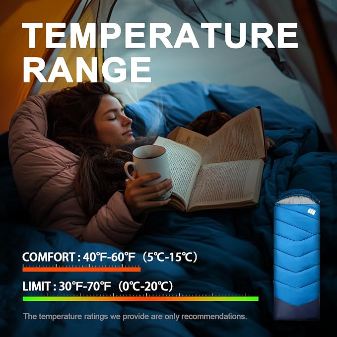 Sleeping Bags for Adults Cold Weather, Waterproof, Lightweight Sleeping Bag for - Image 4