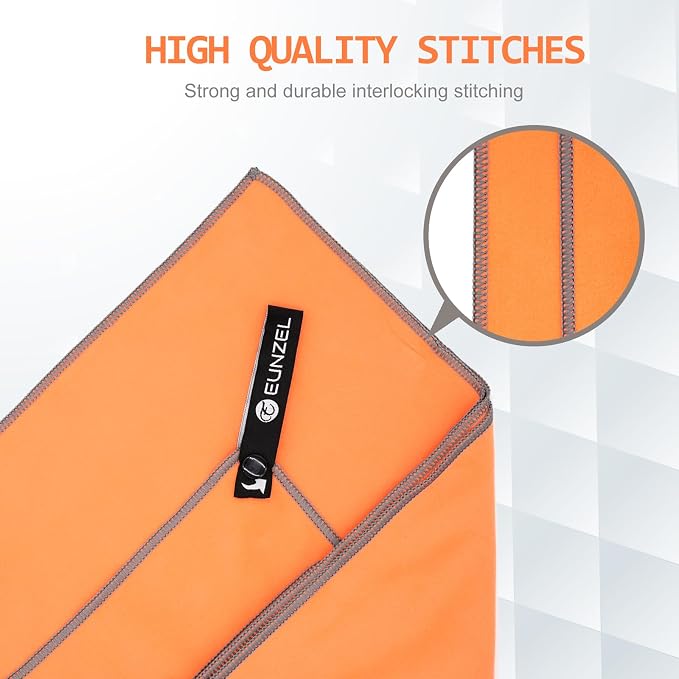 Eunzel Quick Dry Camping Towel, Microfiber Travel Towel 3 Size at 1 Pack - Image 3