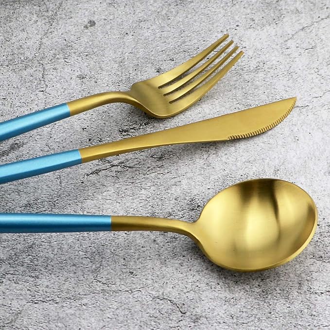Gugrida 20-Piece 18/10 Stainless Steel Flatware Silverware, Luxury Dinnerware - Image 9