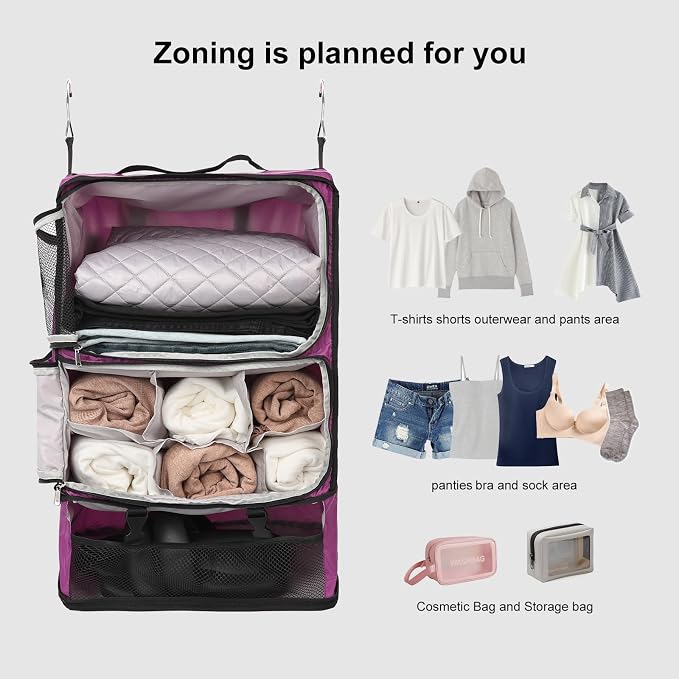 TABITORA Travel Portable Hanging Shelves Closet Organizer Packing Luggage - Image 4