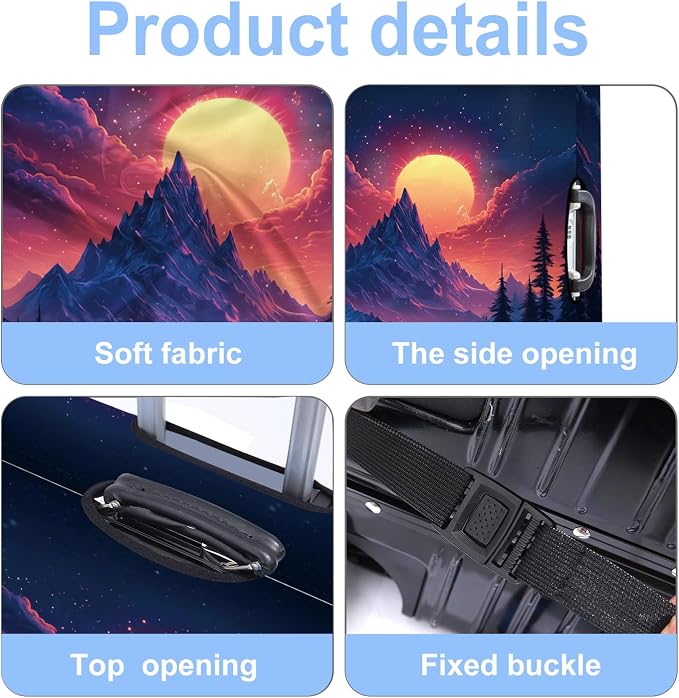 Luggage Cover Washable Suitcase Protector Anti-scratch Suitcase cover Fits - Image 3