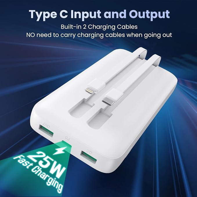 Portable Charger 40, 800mAh Power Bank, 25W PD QC 4.0 Fast Charging Portable - Image 5
