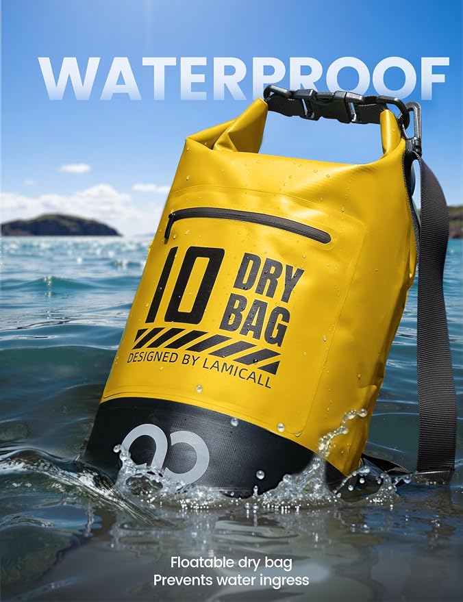 Lamicall Dry Bag Waterproof Backpack - 5L/10L/20L/30L/40L Roll Top Waterproof - Image 3