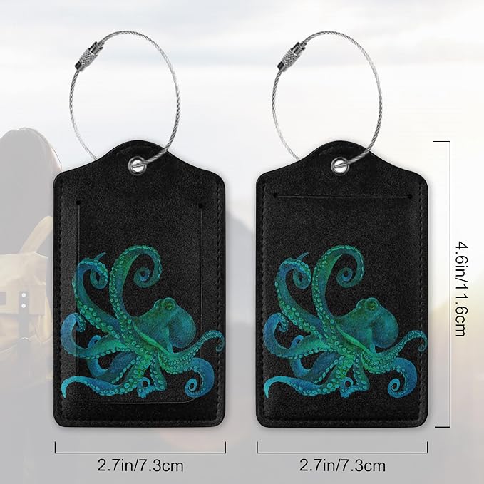 2 Pack PU Leahter Luggage Tag - Image 2
