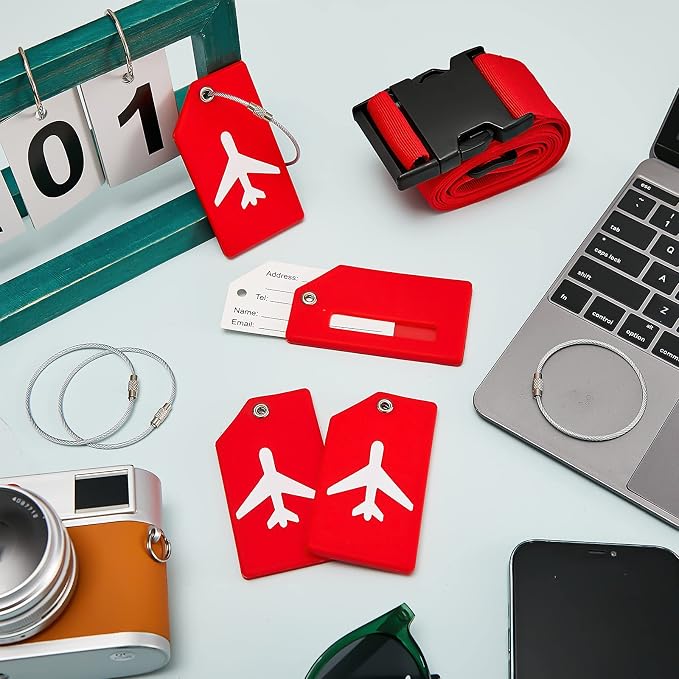 Weewooday 8 Pcs Luggage Straps Suitcase Tags Set - Image 7