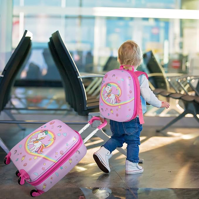 HONEY JOY Kids Luggage, Lightweight Toddler Girls Suitcase, Durable ABS - Image 3