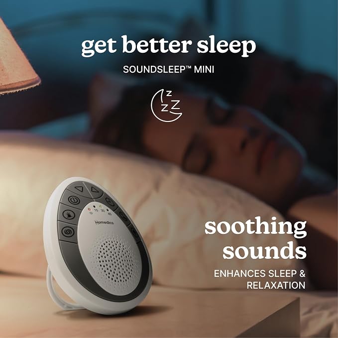 Homedics Rejuvenate Traveler White Noise Sound Machine, Portable Sound Machine - Image 2