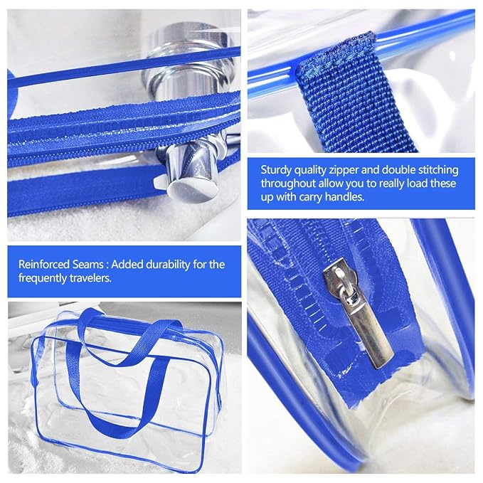 4Pcs Crystal Clear PVC Travel Toiletry Bag Kit - Image 3