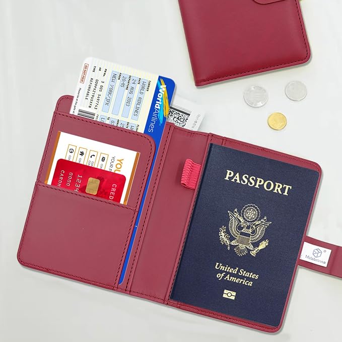 Melsbrinna Premium Leather Passport Holder Covers Case, Waterproof Rfid - Image 6