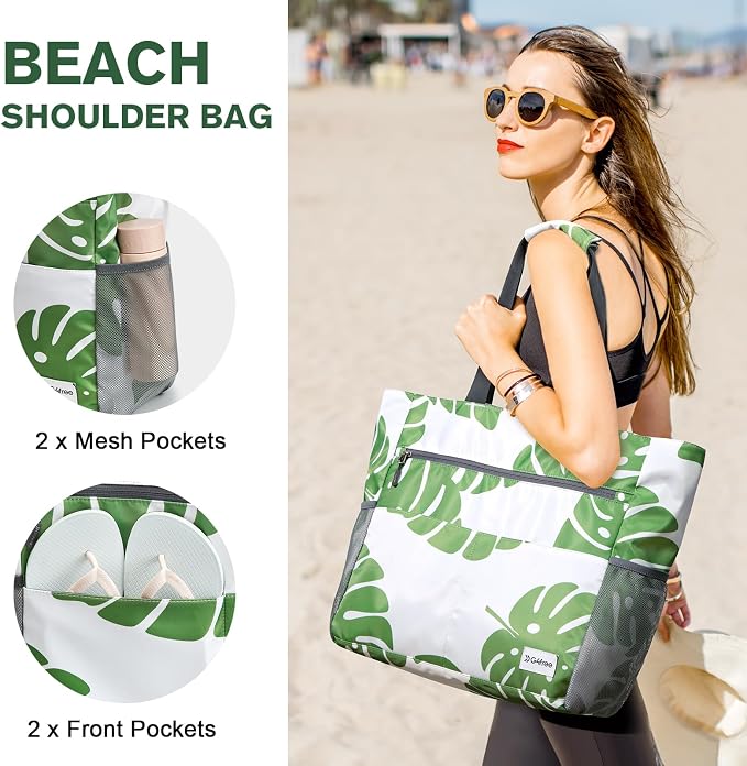 G4Free Beach Bag, Waterproof Sandproof Beach Tote Bag, Large Capacity Foldable - Image 4