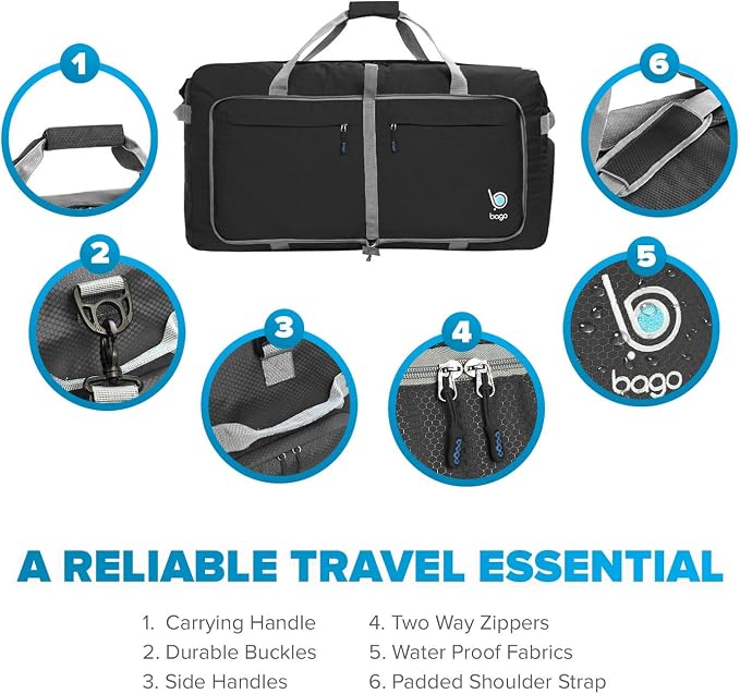 Bago Large Foldable Duffel Bags - Image 4