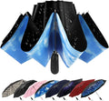 Compact Inverted Travel Umbrella, Automatic Open Close, 9-Rib 46 Inch Windproof by ZDSSM