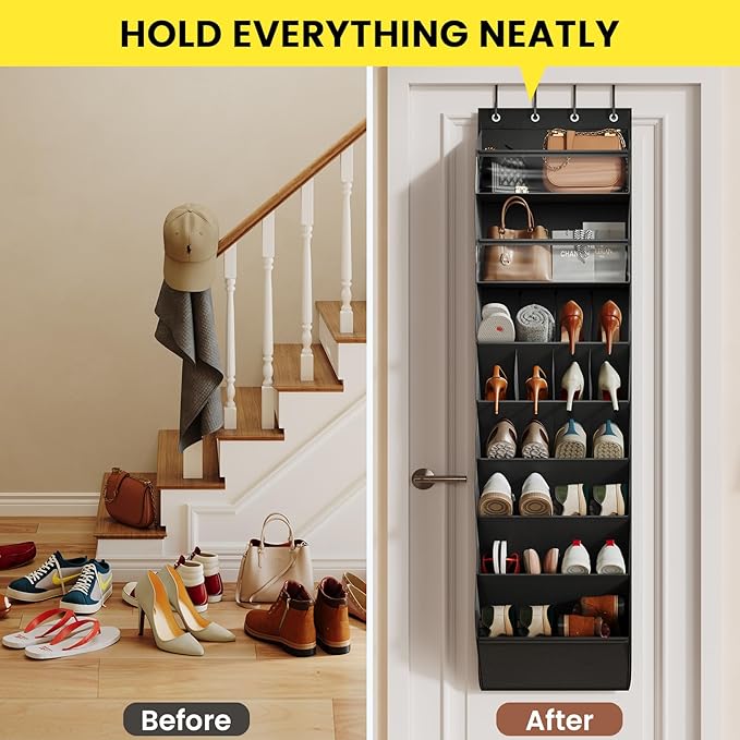 Over the Door Shoe Organizer for Closet, Shoes Rack - Image 6