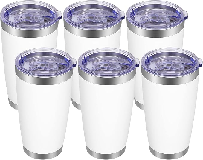 VEGOND 20oz Tumbler with Lid and Straw Stainless Steel Tumbler Cup Bulk Vacuum by VEGOND