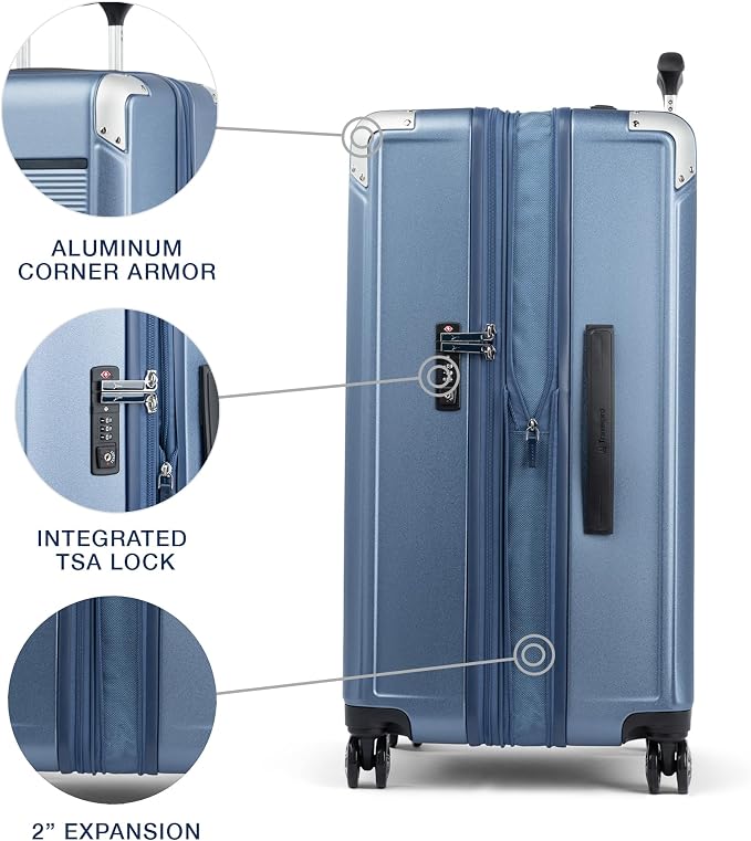 Travelpro Platinum Elite Hardside Expandable Checked Luggage, 8 Wheel Spinner - Image 4