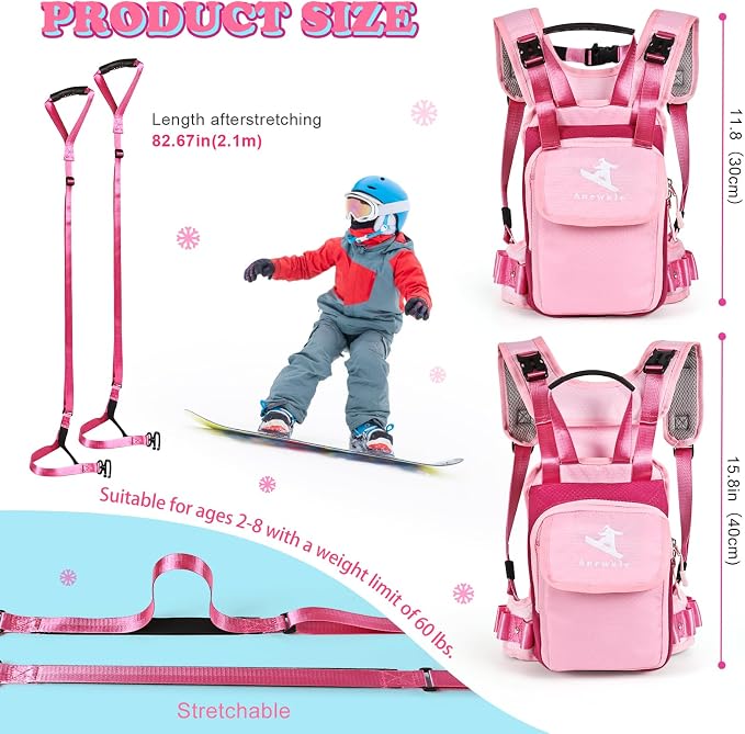 Children’s Ski Harness Trainer Snowboard Anti-fall Traction Belt Beginner Ski - Image 2