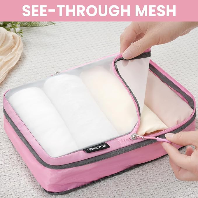 BAGAIL 6 Set Ultralight Compression Packing Cubes Packing Organizer - Image 3