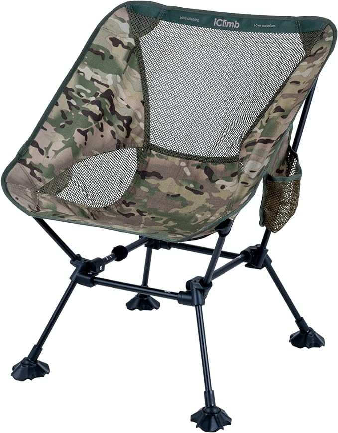iClimb Ultralight Compact Camping Folding Beach Chair by iClimb