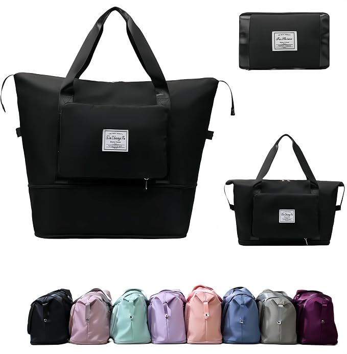 Large Capacity Foldable Travel Bag, Expandable lightweight Carry on Bag by Unknown