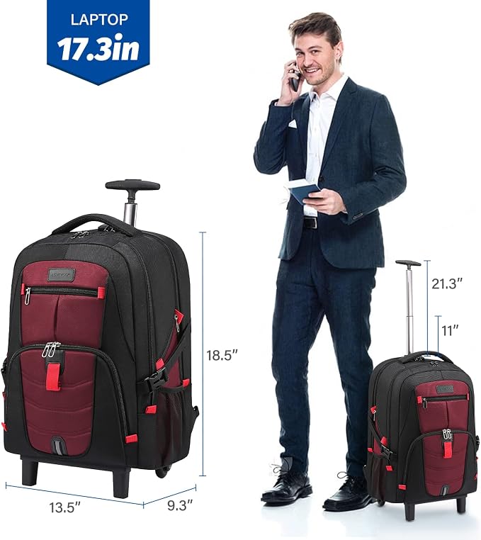 LOVEVOOK Rolling Laptop Backpack - Image 2