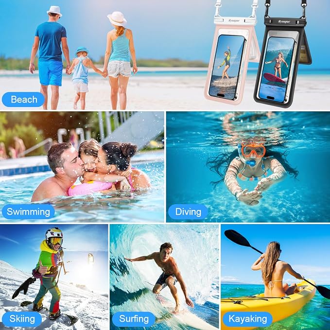 Double Space Waterproof Phone Pouch, 2 Pack Waterproof Phone Case - Image 6