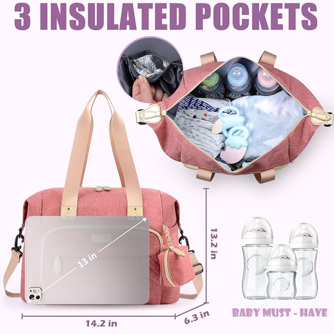 Tuwubi Diaper Bag Tote, Baby Diaper Bag - Image 4