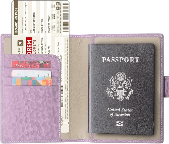 Genuine Leather Passport Case, RFID Passport Cover - Image 2