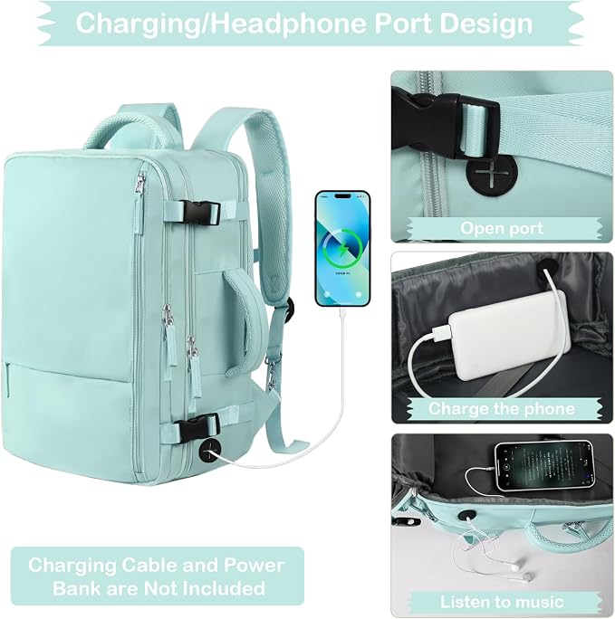 Hanples Large Travel Backpack for Women as Person Item Flight Approved - Image 7