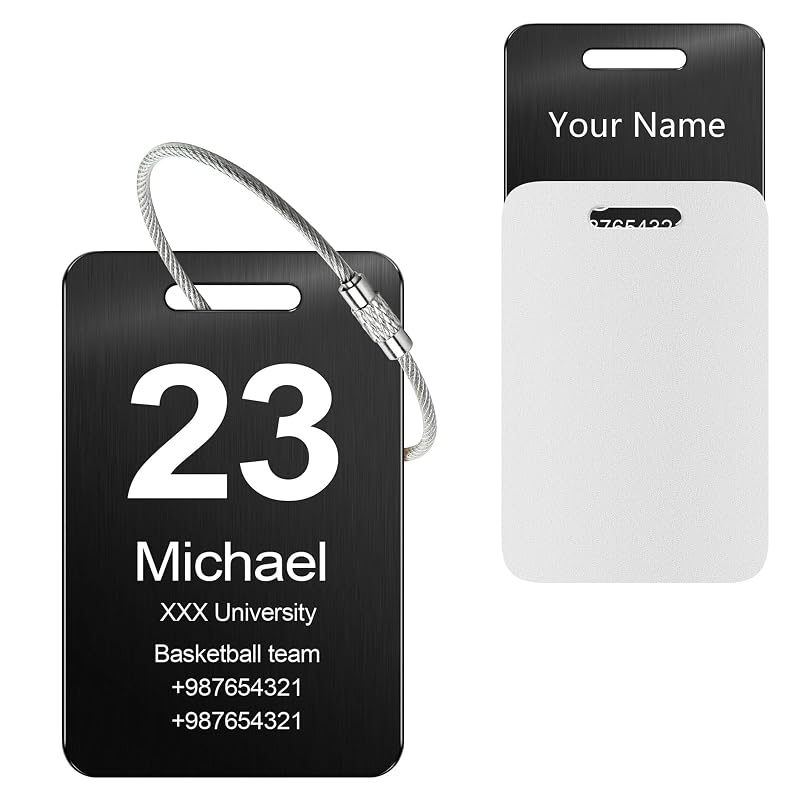 Customized Stainless Steel Luggage Tags: Personalize Your Suitcases, and Bags by PersonalizedPerfectionAwaits