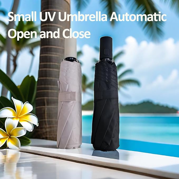BAODINI Small UV Protection Travel Umbrella Compact - Image 4
