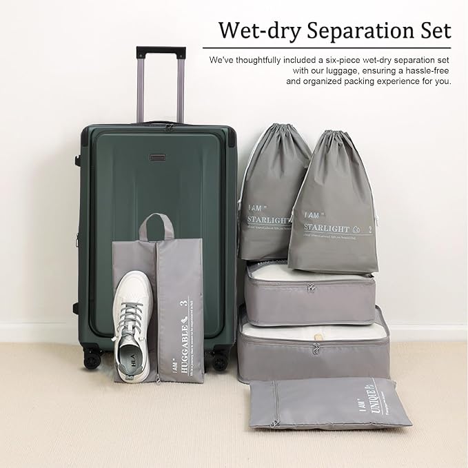 Carry On Luggage, 20Inch & 29 Inch Top Opening Airline Approved ABS+PC Hard - Image 2