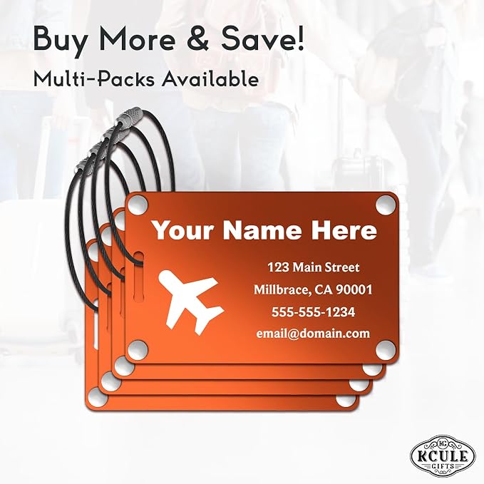 Personalized Luggage Tags: Custom Metal Luggage Tags - Image 2
