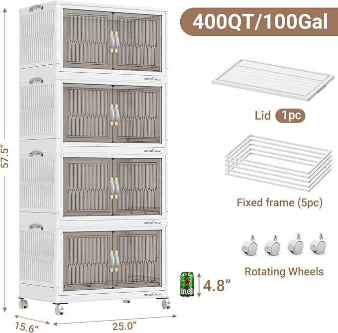 BROVIEW 400Qt Stackable Storage Bins - Image 2