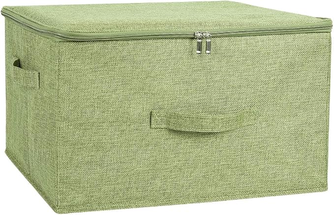 ANMINY Storage Bins with Zipper Lids 36 Qt Lidded Fabric Storage Boxes Baskets by ANMINY