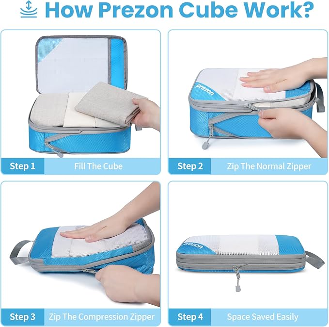 8 Set/6 Set/4 Set Compression Packing Cubes - Image 6