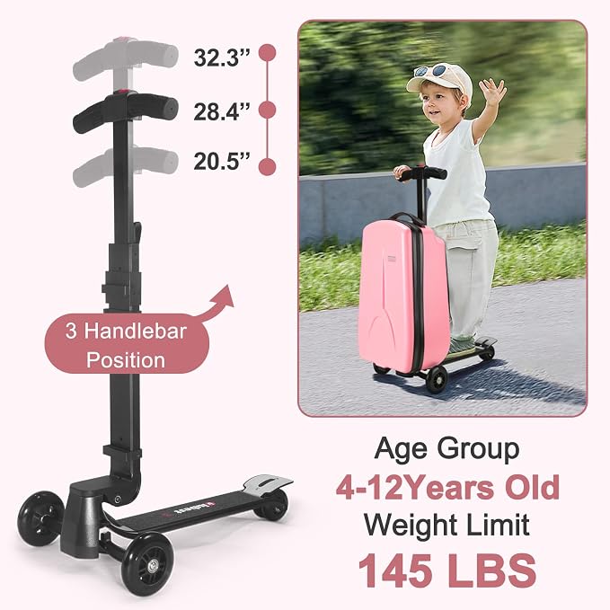 iubest Luggage Carry On Scooter Suitcase - Image 5