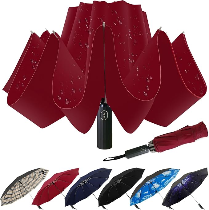 LLanxiry Compact Travel Umbrella, Mini Windproof Umbrellas by LLanxiry