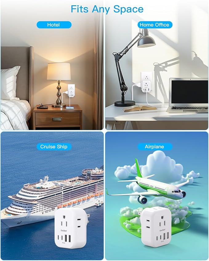 Travel Cruise Ship Essentials, Travel Plug Adapter - Image 7